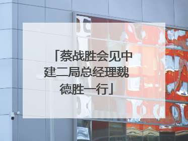 蔡战胜会见中建二局总经理魏德胜一行