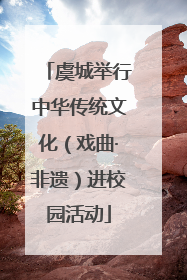 虞城举行中华传统文化（戏曲·非遗）进校园活动
