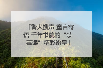 警犬搜毒 童言寄语 千年书院的“禁毒课”精彩纷呈