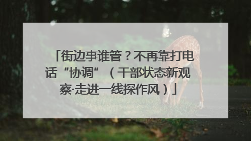 街边事谁管？不再靠打电话“协调”（干部状态新观察·走进一线探作风）