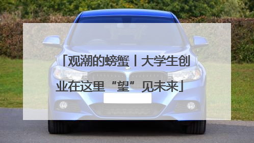 观潮的螃蟹丨大学生创业在这里“望”见未来
