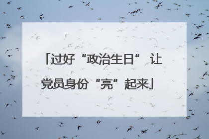 过好“政治生日” 让党员身份“亮”起来