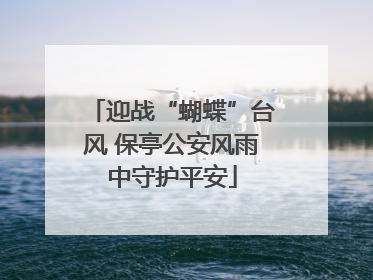 迎战“蝴蝶”台风 保亭公安风雨中守护平安
