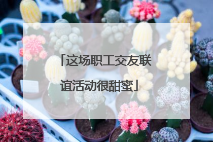 这场职工交友联谊活动很甜蜜