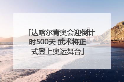 达喀尔青奥会迎倒计时500天 武术将正式登上奥运舞台
