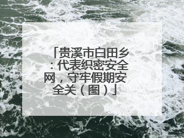 贵溪市白田乡：代表织密安全网，守牢假期安全关（图）