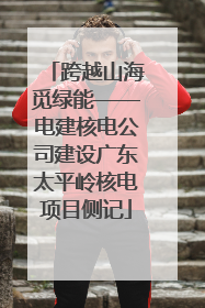 跨越山海觅绿能——电建核电公司建设广东太平岭核电项目侧记