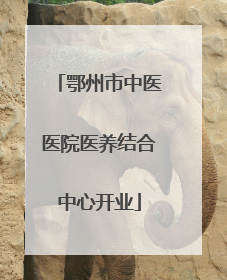 鄂州市中医医院医养结合中心开业