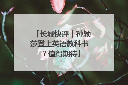长城快评｜孙颖莎登上英语教科书？值得期待