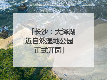 长沙：大泽湖近自然湿地公园正式开园
