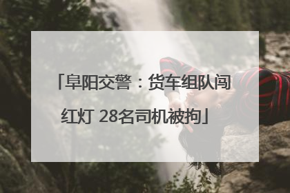 阜阳交警：货车组队闯红灯 28名司机被拘