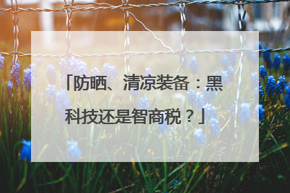 防晒、清凉装备：黑科技还是智商税？