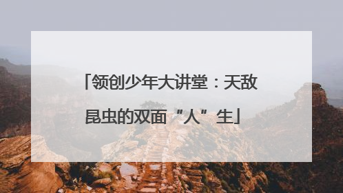 领创少年大讲堂：天敌昆虫的双面“人”生