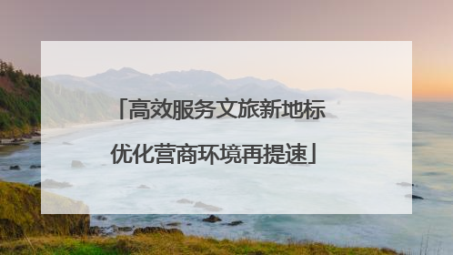 高效服务文旅新地标 优化营商环境再提速