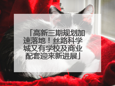 高新三期规划加速落地！丝路科学城又有学校及商业配套迎来新进展