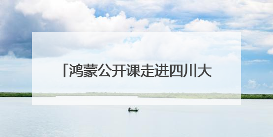 鸿蒙公开课走进四川大学 深入开展产学研协同创新丨 新经济观察