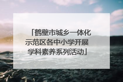 鹤壁市城乡一体化示范区各中小学开展学科素养系列活动