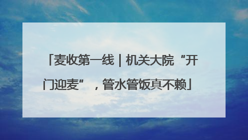 麦收第一线｜机关大院“开门迎麦”，管水管饭真不赖