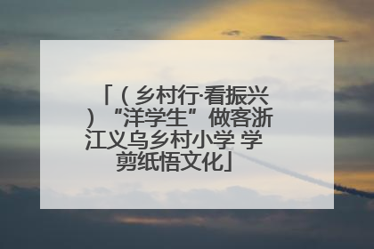 （乡村行·看振兴）“洋学生”做客浙江义乌乡村小学 学剪纸悟文化