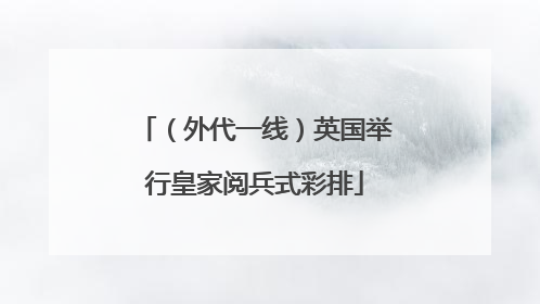 （外代一线）英国举行皇家阅兵式彩排