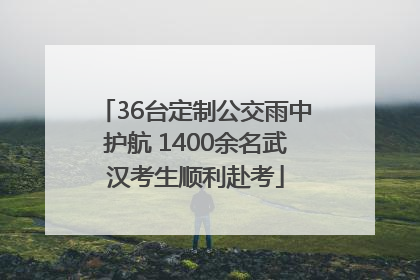 36台定制公交雨中护航 1400余名武汉考生顺利赴考