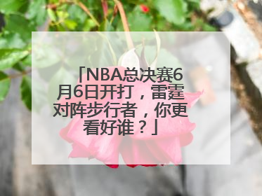 NBA总决赛6月6日开打，雷霆对阵步行者，你更看好谁？
